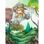 Cartoon Bear-Full Round Diamond Painting-30x40cm