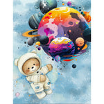 Cartoon Bear-Full Round Diamond Painting-30x40cm