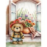 Cartoon Bear-Full Round Diamond Painting-30x40cm
