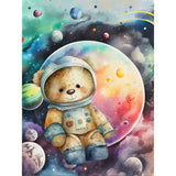 Cartoon Bear-Full Round Diamond Painting-30x40cm