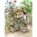Cartoon Bear-Full Round Diamond Painting-30x40cm