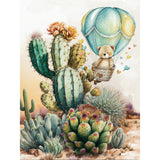 Cartoon Bear-Full Round Diamond Painting-30x40cm