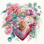 Flower Love Lock-Partial Special Diamond Painting-30x30cm