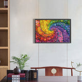 Rainbow Flowers Butterfly Swirl-Full Round Diamond Painting-70x50cm-Large Size