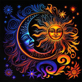 Star Moon-Full Round Diamond Painting-30x30cm