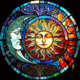 Star Moon-Full Round Diamond Painting-30x30cm