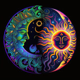 Star Moon-Full Round Diamond Painting-30x30cm