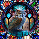 Stained Glass Animal-Full Round Diamond Painting-30x30cm