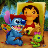 Lilo & Stitch-Full Round Diamond Painting-30x30cm
