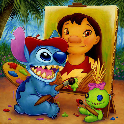 Lilo & Stitch-Full Round Diamond Painting-30x30cm