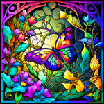 Stained Glass Animal-Full Round Diamond Painting-30x30cm