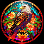 Stained Glass Animal-Full Round Diamond Painting-30x30cm