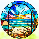 Stained Glass Animal-Full Round Diamond Painting-30x30cm
