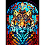Stained Glass Animal-Full Round Diamond Painting-30x40cm