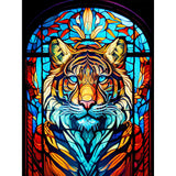Stained Glass Animal-Full Round Diamond Painting-30x40cm