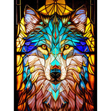 Stained Glass Animal-Full Round Diamond Painting-30x40cm