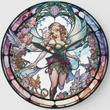 Stained Glass Elf-Full Round Diamond Painting-30x30cm