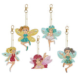 5/6pcs/sets-Cartoon-Double Side Drill-Diamond Keychain