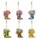 5/6pcs/sets-Cartoon-Double Side Drill-Diamond Keychain