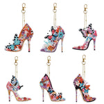 5/6pcs/sets-Cartoon-Double Side Drill-Diamond Keychain