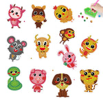 2pcs/set-Animal-Diamond Sticker