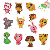 2pcs/set-Animal-Diamond Sticker