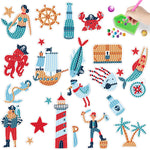 2pcs/set-Pirate Ship-Diamond Sticker