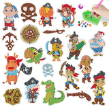 2pcs/set-Pirate Ship-Diamond Sticker