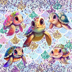 Sea Turtle-Full Round Diamond Painting-30x30cm