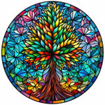 Stained Glass Christmas-Full Round Diamond Painting-30x30cm