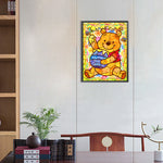 Stained Glass Cartoon-Full Round Diamond Painting-30x40cm