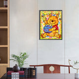 Stained Glass Cartoon-Full Round Diamond Painting-30x40cm