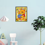Stained Glass Cartoon-Full Round Diamond Painting-30x40cm