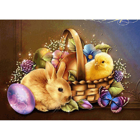 Easter Chick Rabbit - Full Drill Diamond Painting