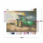 Square Tractor Square Drill Paintings