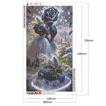 Black Rose-Full Drill Diamond Painting-40x70cm