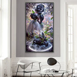 Black Rose-Full Drill Diamond Painting-40x70cm