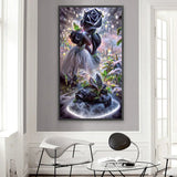 Black Rose-Full Drill Diamond Painting-40x70cm